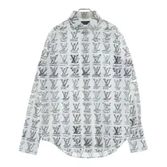 LOUIS VUITTON (ルイヴィトン) 21SS LVロゴプレイズ グラフィック コットン レギュラーカラー 長袖シャツ ホワイト RM211M ZIU HKS17AWのサムネイル