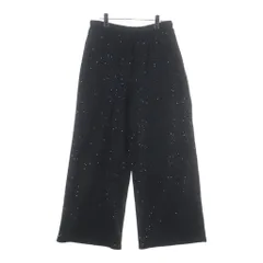 SHINYA KOZUKA (シンヤコズカ) 25SS ARTIST'S MATERIAL IN TROUSERS アーティスト マテリアル スパンコール イージートラウザーパンツ ブラック 2501SK135のサムネイル
