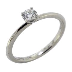 美品 ティファニー トゥルー エンゲージメント リング 0.26ct 鑑定書