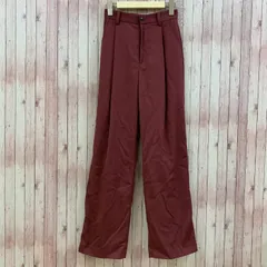 タグ付き 未使用 クラネ CLANE 11110-7032 パンツ ストレート 2タック 0 ボルドー 赤紫    レディース