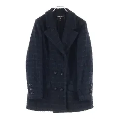 CHANEL (シャネル) ココボタン P71 ツイードジャケット ブラック ウール ナイロン P71905V63459のサムネイル