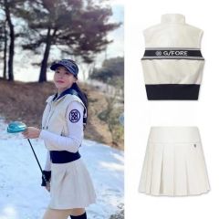 韓国モデルG/FORE ジーフォア ストレッチ フェイクレザー セットアップ