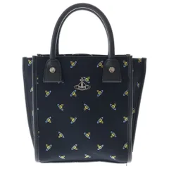 Vivienne Westwood (ヴィヴィアンウエストウッド) TEDDY SMALL TOTE BAG ベイビーオーブ シルバー金具 2WAY ハンドバック ブラック 48030000DU W00ZQ N303