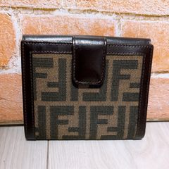 正規品 美品即購入⭕️FENDI FFロゴ 三つ折り財布 ブラウン - メルカリ