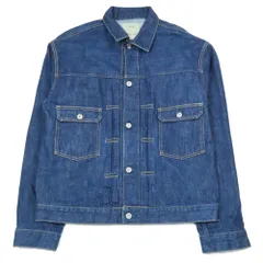 美品 アヴィレックス ウォッシュドデニムジャケット L 藍色 ワッペン