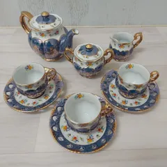 大橋陶器　OHASHI CHINA　1932　ティーセット　カップ＆ソーサー　ティーポット　クリーマー　シュガーポット　《M》
