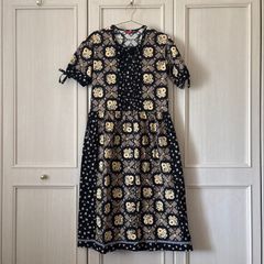 希少✨ピンクハウス 苺と花籠 ストロベリーワンピース ティアード