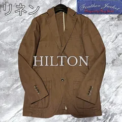 HILTON ヒルトン Ring Jacket リングジャケット Feather Jacket フェザージャケット テーラードジャケット コットン 綿 リネン 麻 段返り 3B サイドベンツ 開き見せ M