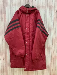 アディダス adidas スポーツウェア ベンチコート 中綿 XL ボルドー系 MR313  メンズ