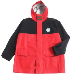 【ドンドン見直し】美品□22SS GUCCI/グッチ 100周年 676494 ウェブライン バックロゴプリント オーバーサイズ マウンテンパーカー 赤×黒 48 伊製 正規品のサムネイル