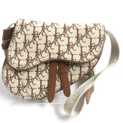 極美品▼DIOR ディオールオム×トラヴィススコット 1ADME130YKS カクタスジャック オブリーク サドル レザー使い 2WAY ミニバッグ ブラウン×ベージュ イタリア製 メンズ 箱・保存袋付き