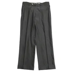 Ermenegildo Zegna エルメネジルド ゼニア シルク ウール パンツ スラックス ダブル ストライプ 大きいサイズ 52R グレー メンズ 古着 中古 USEDのサムネイル