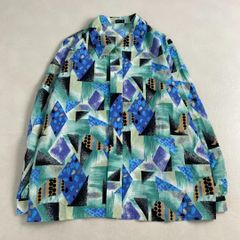 BIGI シルクキュプラフラワープリント開衿シャツ 美品 ヴィンテージ 