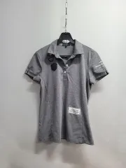 1)パーリーゲイツ レディース グレー 半袖 カラ Tシャツ