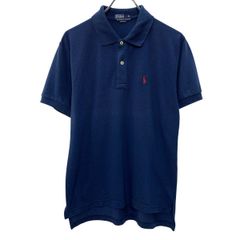 POLO ラルフローレン 半袖ポロシャツ 刺繍ポニーロゴ ネイビー - メルカリ