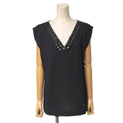 ■美品■LOUIS VUITTON ルイ・ヴィトン カットソー サイズL スパンコール  Vネック ニット フレンチスリーブ ブランド古着【中古】20260430/RA9238のサムネイル