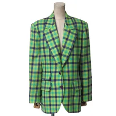 ■美品■OLD CELINE オールドセリーヌ ヴィンテージ テーラードジャケット サイズ42 チェック ブレザー シングルジャケット 2B ブランド古着【中古】20260430/RA9242のサムネイル