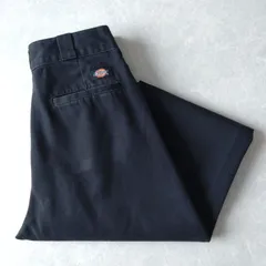■古着 Dickies ディッキーズ 874BK ワークパンツ チノ ORIGINAL FIT ブラック 黒 実寸W32L32【D1819】