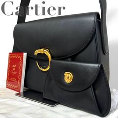 極美品 Cartier カルティエ 2way パンテール ショルダーバッグ 黒