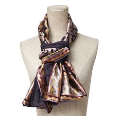Etro エトロ カルカッタ ピンク＆ブルー＆グレー＆黄 シルクウールマフラー Etro エトロ カルカッタ ピンク＆ブルー＆グレー＆黄 シルクウール