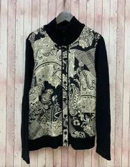 LEONARD FASHIONレオナールファッション ラインストーンカーディガン