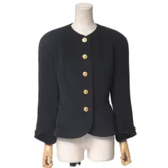 ■美品■Christian Dior クリスチャンディオール ヴィンテージ ノーカラージャケット サイズ9 CDボタン アンゴラ混 ウールジャケット ブランド古着【中古】20260409/RA8914のサムネイル