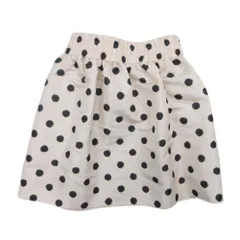 美品 RED Valentino レッドヴァレンティノ ドット セミタイト ミニ スカート イージーウエスト 40 ベージュ 黒 ブラック レディース 古着 中古 USEDのサムネイル