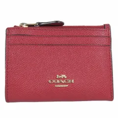 美品 COACH コーチ パスケース コインケース キーケース カードケース 小物入れ 定期入れ コンパクトウォレット レザー レッド レディース 古着 中古 USED