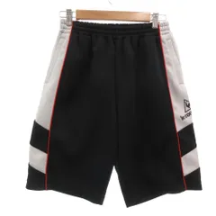ルコックスポルティフ le coq sportif パンツ L 黒 ブラック 白 ホワイト サイド配色切り替え パイピング 斜めライン /MLのサムネイル
