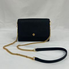 6237.美品 ToryBurch トリーバーチ ウォレットショルダー ブラック 