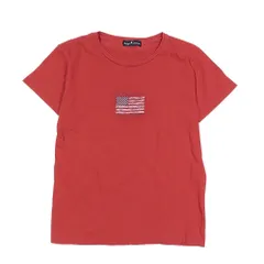 美品 Ralph Lauren ラルフローレン コットン 半袖 プリント Tシャツ クルーネック プルオーバー トップス カットソー 150 キッズ服 キッズ 古着 中古 USED