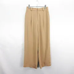 グリーンレーベルリラクシング ユナイテッドアローズ green label relaxing ワイドパンツ ボトムス タック 36 ベージュ ※EKM