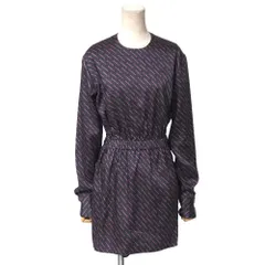 ■美品■2023年製■DSQUARED2 ディースクエアード ワンピース サイズ38 ロゴ総柄 ギャザー ミニワンピ―ス イタリア製 ブランド古着【中古】20260211/RA7754のサムネイル