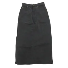 KENZO ケンゾー 90's 北斎タグ 富士山ステッチ デニム ロング スカート オールド ビンテージ ヴィンテージ 63cm 黒 ブラック レディース 古着 中古 USEDのサムネイル