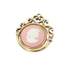 美品 WEDGWOOD ウェッジウッド ジャスパーウェア オーバル カメオ ネックレス ペンダント トップ アクセサリー ジュエリー メンズ レディース 古着 中古 USED