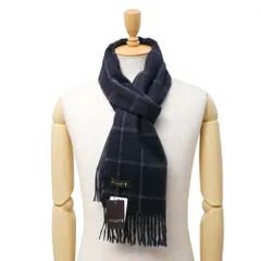 ■未使用品■Mackintosh マッキントッシュ マフラー 総カシミヤ フリンジ チェック ストール 20260216/RA7576のサムネイル