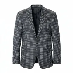 22e7 EMPORIO ARMANI エンポリオアルマーニ DAVID LINE テーラードジャケット シングル 1B 総柄 サイズ48 ネイビー メンズ 紳士服u02t