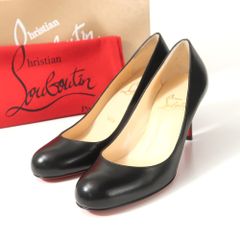 美品】クリスチャンルブタン パンプス 黒 スエード 35.5 22.5cm相当