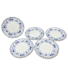 希少ブルー/5枚】英国製アダムス スプリッグ サラダプレート 23cm 美品