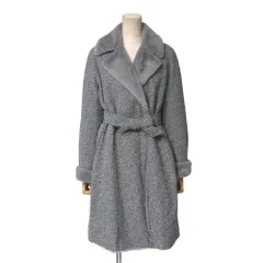 Max Mara Studio マックスマーラ ストゥディオ コート サイズ40 ベルテッド フェイクファー ロングコート ブランド古着【中古】20260120/RA7306のサムネイル