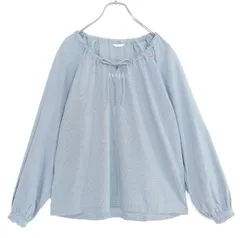 ピンクハウス★ふんわりフォルム♪ギンガムチェックブラウス 紺系 ギャザーたっぷり♪薄手 z19945