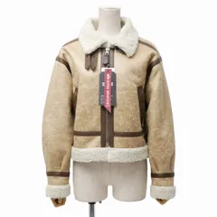 ■美品■2024AW■ALPHA アルファ FAKE MOUTON B-3 フェイクムートン ジャケット サイズM ボア ショートジャケット ブランド古着【中古】20260204/RA7527のサムネイル