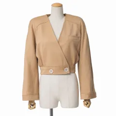 Valentino Garavani ヴァレンティノ・ガラヴァーニ ヴィンテージ ノーカラージャケット サイズ4 イタリア製 ブランド古着【中古】20260107/RA7134のサムネイル