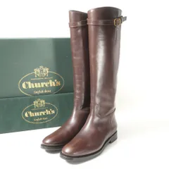 ■美品■CHURCH'S チャーチ MICHELLE NEVADA EBONY ブーツ サイズ36 1/2 ロングブーツ ストラップ レザー ブランド古着【中古】20260109/RA6979のサムネイル