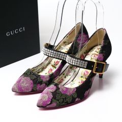 美品 ドルガバ パンプス ヒール フラワー ストーン D&G Y2K ドレス 