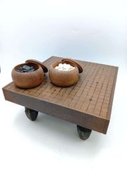 柳山作 蒔絵 卓上囲碁セット 碁盤・碁石・碁笥付き 中古品240 - メルカリ