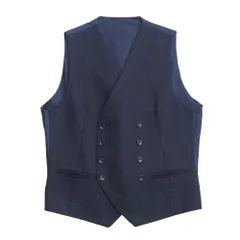 ■美品■TAGLIATORE × Brilla per il gusto タリアトーレ × ブリッラ ペル イル グスト KLAUS ベスト サイズ44/R ビームス別注 ジレ ダブル イタリア製 ブランド古着【中古】20250915/RA6004のサムネイル