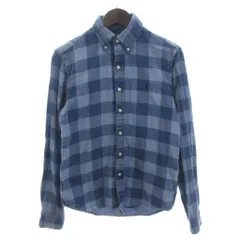ラルフローレン RALPH LAUREN シャツ ボタンダウン 長袖 チェック 青 ブルー XS