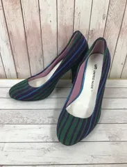 ユナイテッドヌード UNITED NUDE パンプス ハイヒール ストライプ 36 パープル系 MR484のサムネイル