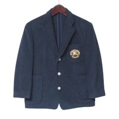 BURBERRY バーバリー ヴィンテージ テーラードジャケット サイズM パイル地 ブレザー エンブレム刺繍 ブランド古着【中古】20250808/RA5741 BURBERRY バーバリー ヴィンテージ テーラードジャケット サイズM